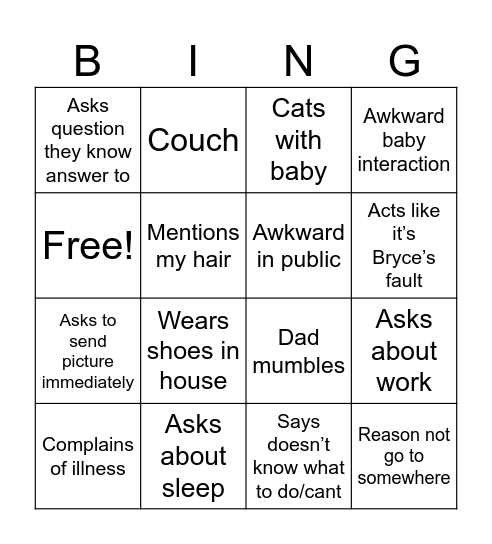 Bingo bongo Bingo Card