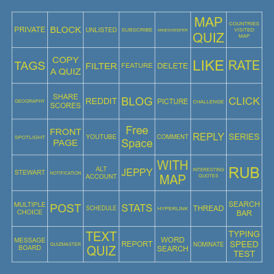 JetPunk Bingo Card