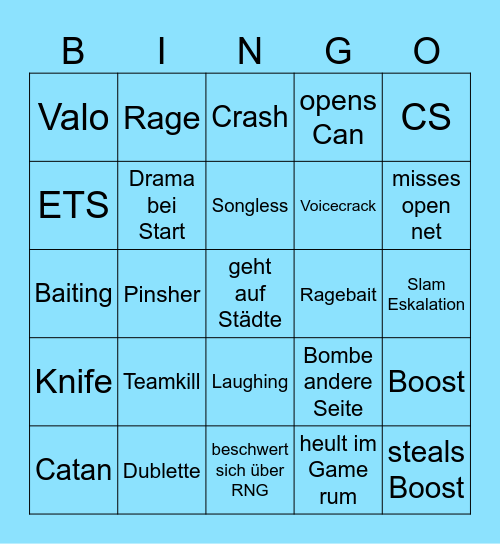 Bingo Mingo Bingo Card