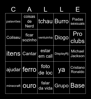 Call Bingo Card