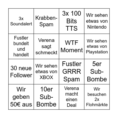 Bingo Card