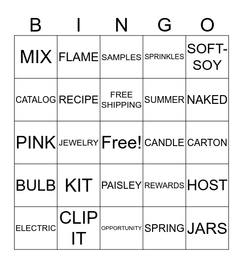 ZEBRA  Bingo Card
