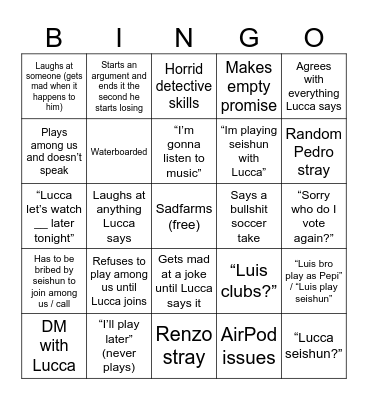 Murillo bingo Card