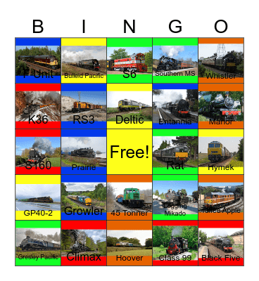 The Zanesville and Western Scenic Railroad and other Halloween Themed Trains that I can ride with PWP besides the Niabi Zoo one day Bingo Card