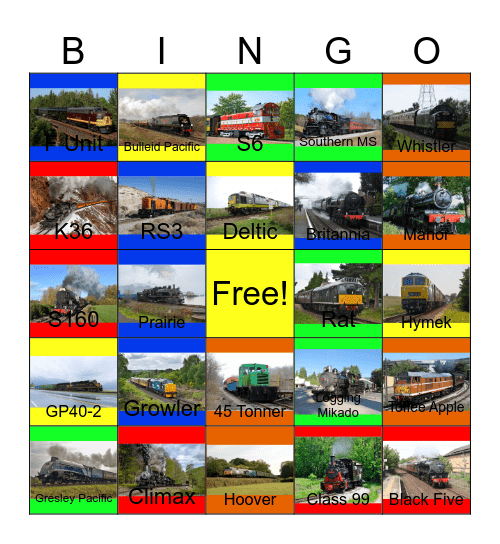 The Zanesville and Western Scenic Railroad and other Halloween Themed Trains that I can ride with PWP besides the Niabi Zoo one day Bingo Card