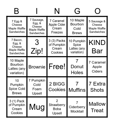 Selling Season 4 BINGO Card
