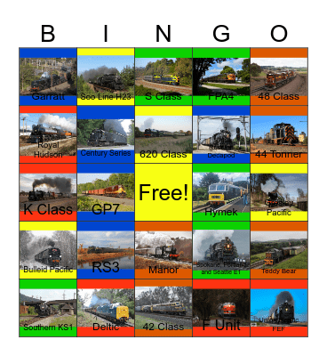 The Western Railway Museum and other Railroad Museums that I can take a photograph with PWP besides the Putnam Museum one day Bingo Card
