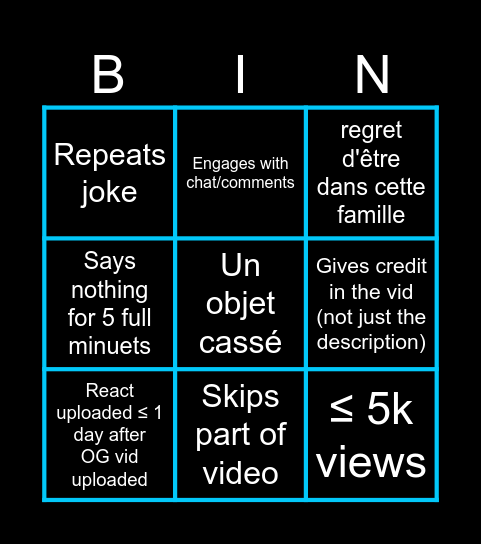 React Bingo Card