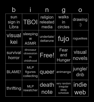 MIYAN BINGO Card