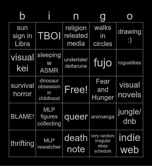 MIYAN BINGO Card