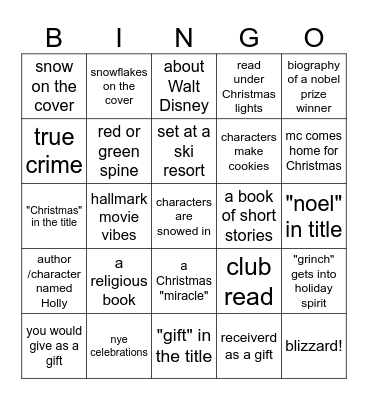 DECEMBER BOOK Bingo Card