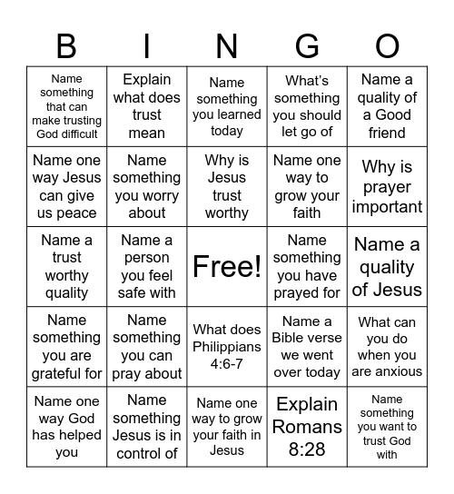 Who Can We Trust? Bingo Card