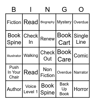Library Bingo Card