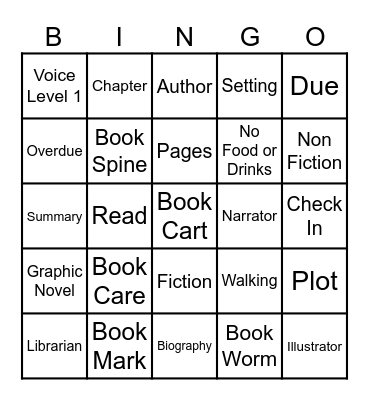 Library Bingo! Bingo Card