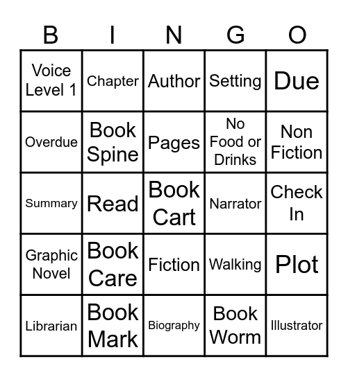 Library Bingo! Bingo Card