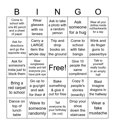 SENIOR BINGO Card