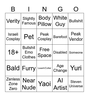 Fexponent Bingo Card