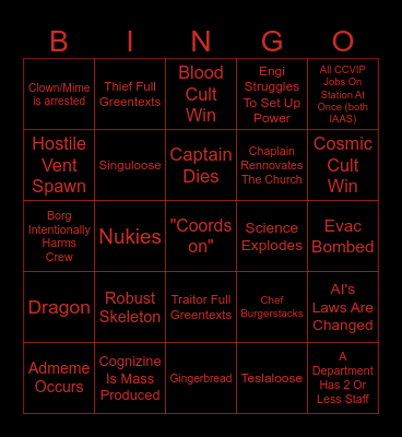 Funky Round Bingo Card
