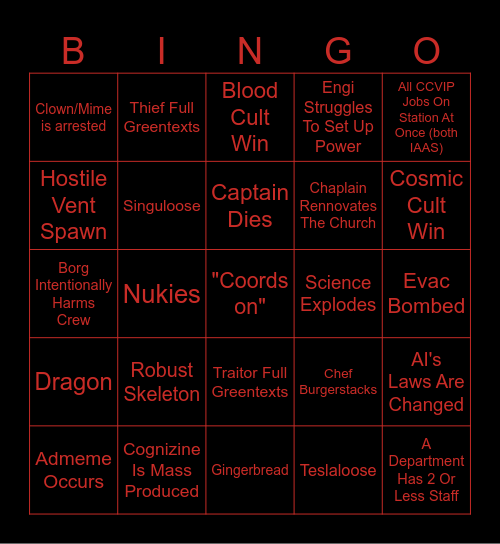 Funky Round Bingo Card