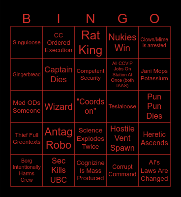 Funky Round Bingo Card