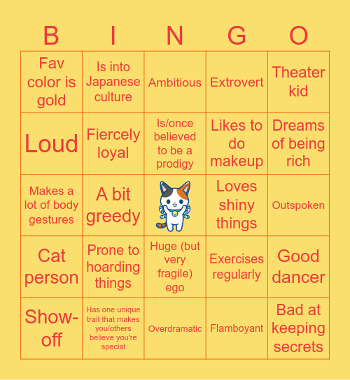 TAOHK&I Kinnies - Kabukinyataro Bingo Card