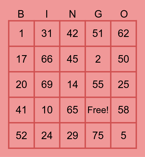 Bingo Card