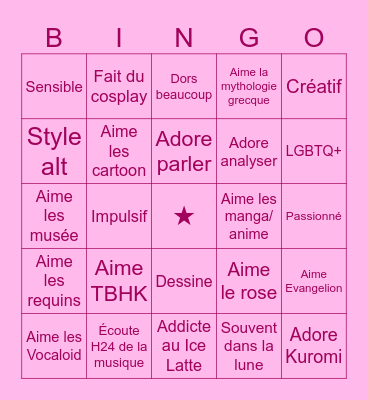 Point commun Bingo Card