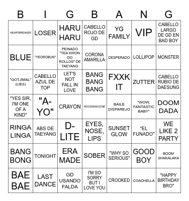 VIP PASSPORT PASS Bingo Card