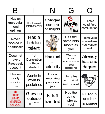 Icebreaker Bingo Card