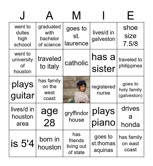 she's ok Bingo Card