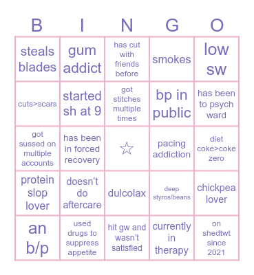 how similar are we - shed edition Bingo Card