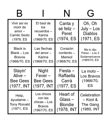 BODAS DE ORO FRANCISCO Y QUILI Bingo Card