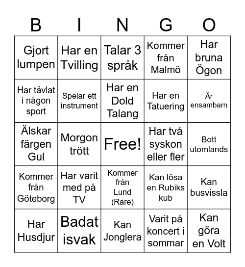 Nolle BINGO!!!! Bingo Card