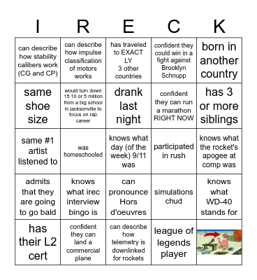 irec bingo Card