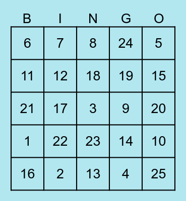 TOAP Team Bingo Card
