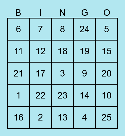 TOAP Team Bingo Card