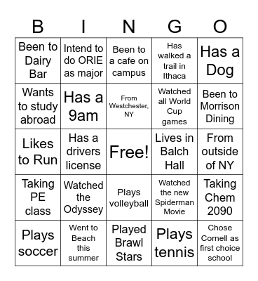 Get-To-Know-You Bingo Card