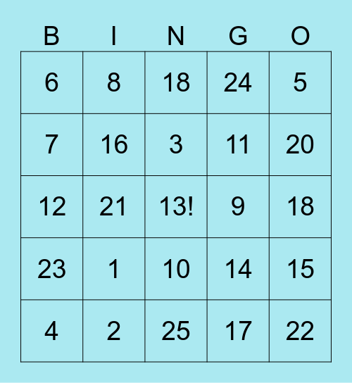 TOAP Team Bingo Card