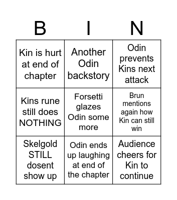 Next chapter of r12 Bingo Card