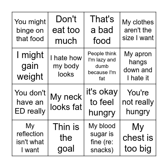 ED BINGO Card