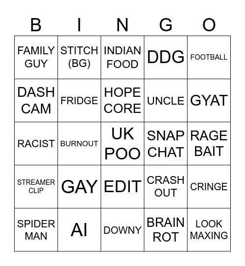 REELS BINGO Card