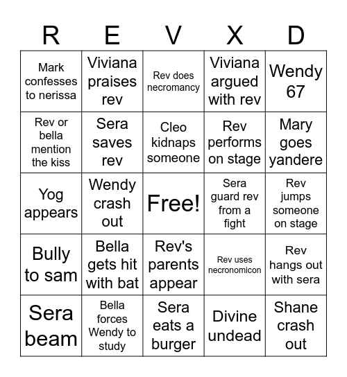 The delinquent bingo Card
