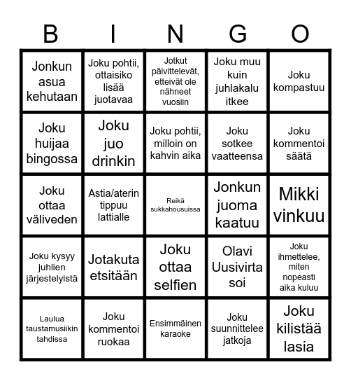 SANNA 50v Bingo Card