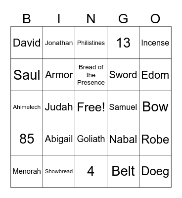 Samuel Week 7 Bingo Card
