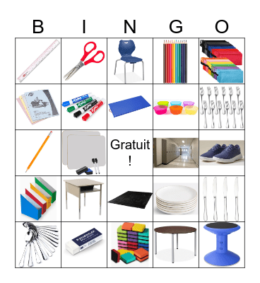 L'école Bingo Card