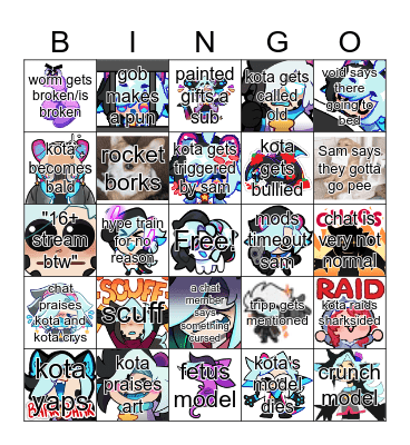 KotaBlickie Bingo Card