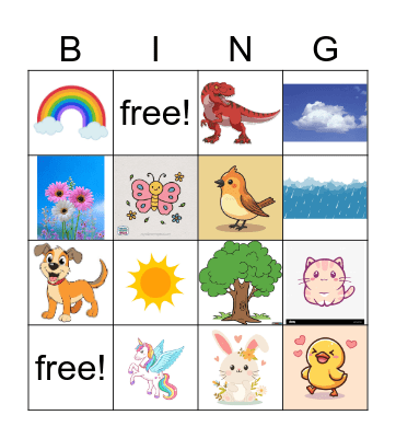 kids Bingo Card