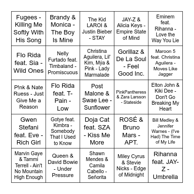 ★ Music Bingo w Bon-Binary ★ Bingo Card