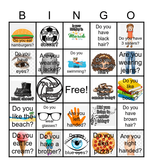 Get to Know You Bingo Card