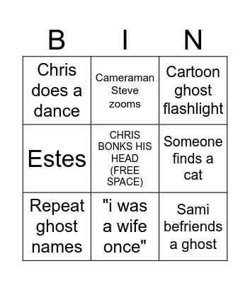 PARANORMAL DETOUR BINGO Card